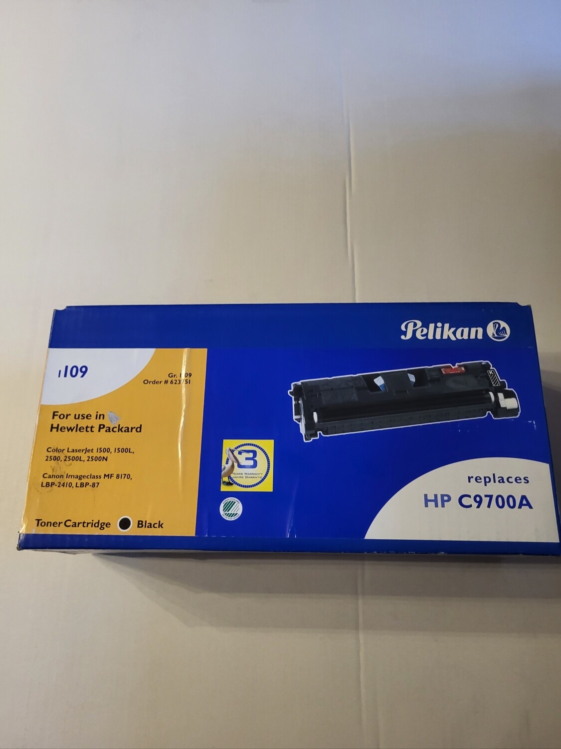 TONER PELIKAN 623751 BLACK POUR HP COLOR LASERJET  1500-2500 ET EPSON IMAGECLASS MF-LBP