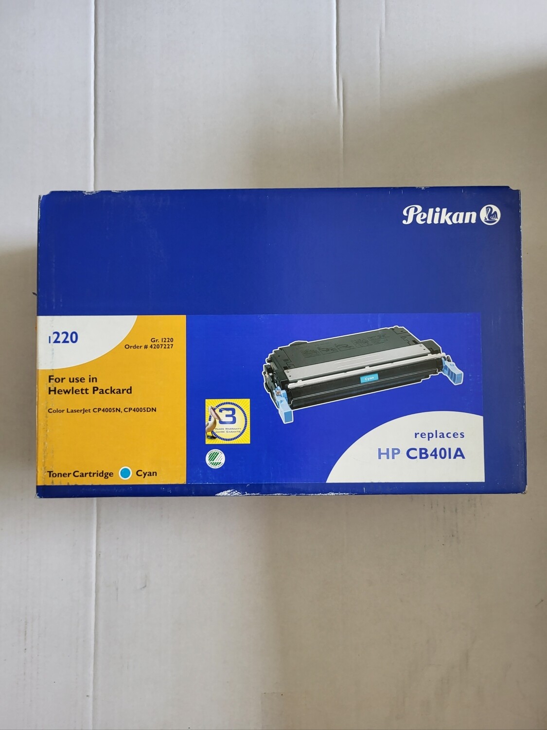 TONER PELIKAN 4207227 CYAN POUR HP COLOR LASERJET CP4005
