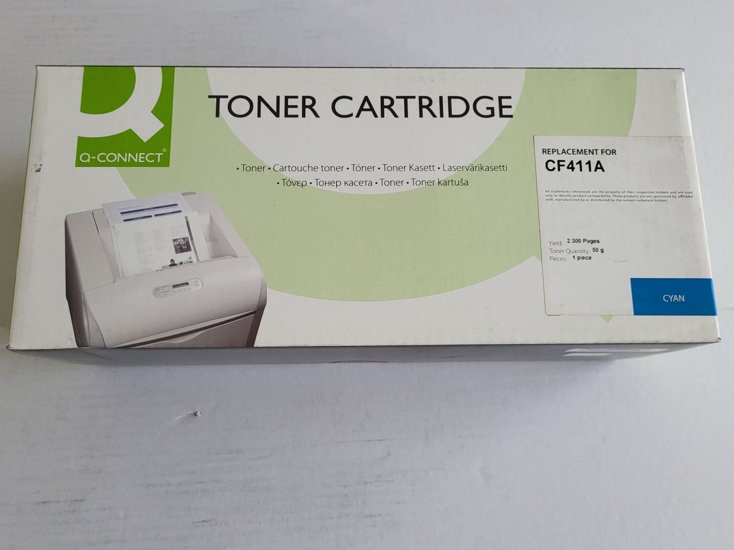 TONER Q-CONNECT CYAN POUR HP COLOR LASERJET PRO M452-M377-M477