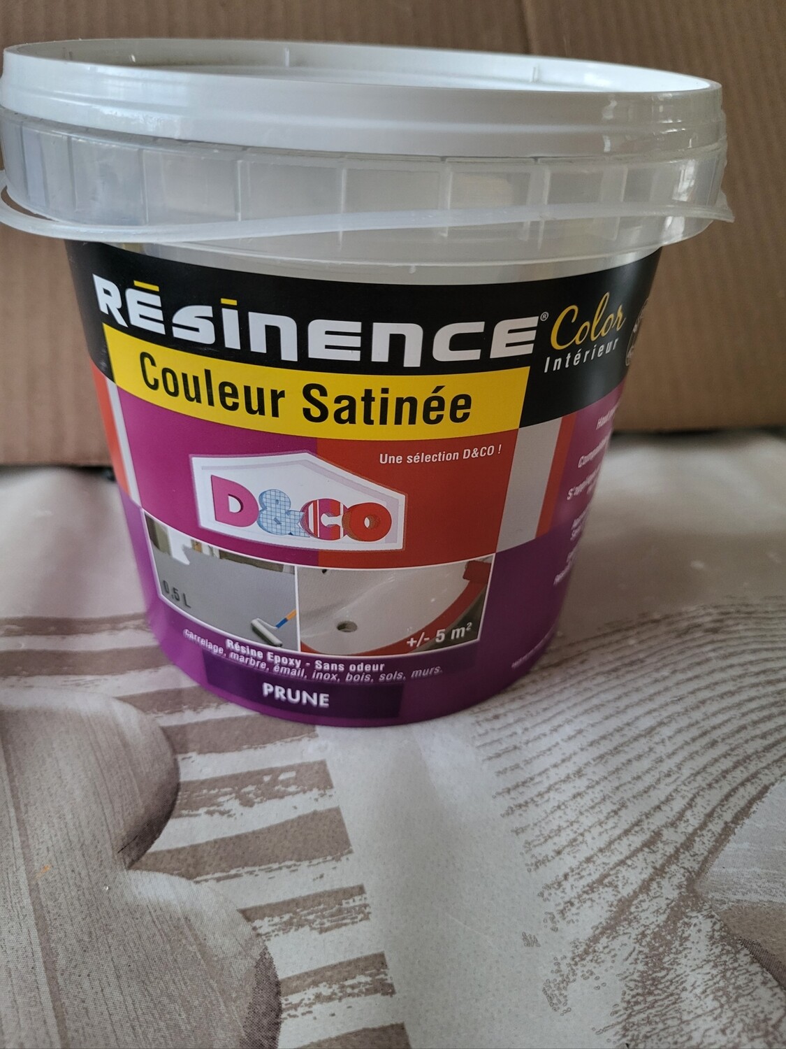 RESINE EPOXY RESINENCE COULEUR 500ML PRUNE SATINÉE