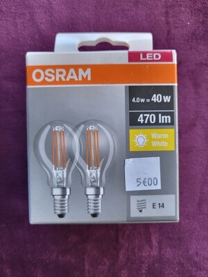 OSRAM LED E14 4W=40W 470 LUMENS 2700K