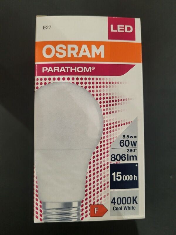 LED OSRAM E27 8.5W=60W 4000°