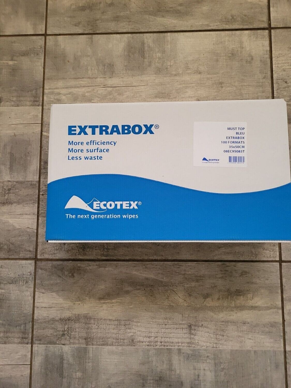 EXTRABOX 100 CHIFFONS MUST TOP BLEU 35X50CM ECOTEX