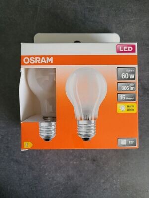 PACK 2 X LED OSRAM E27 6.5W=60W 2700K