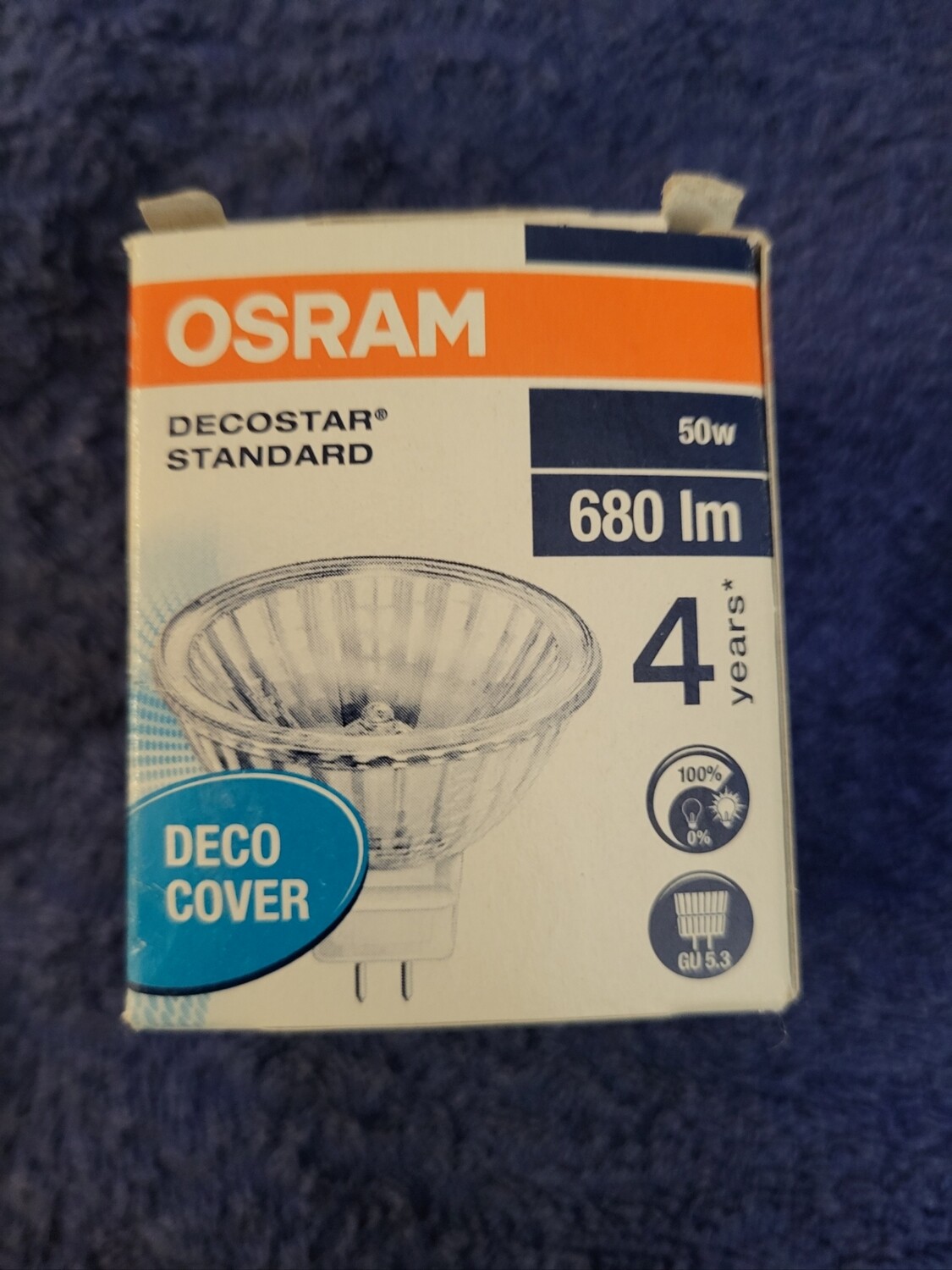 OSRAM 44870 WFL HALOGEN DECOSTAR 51S STANDART 12V 50W GU5.3 36°