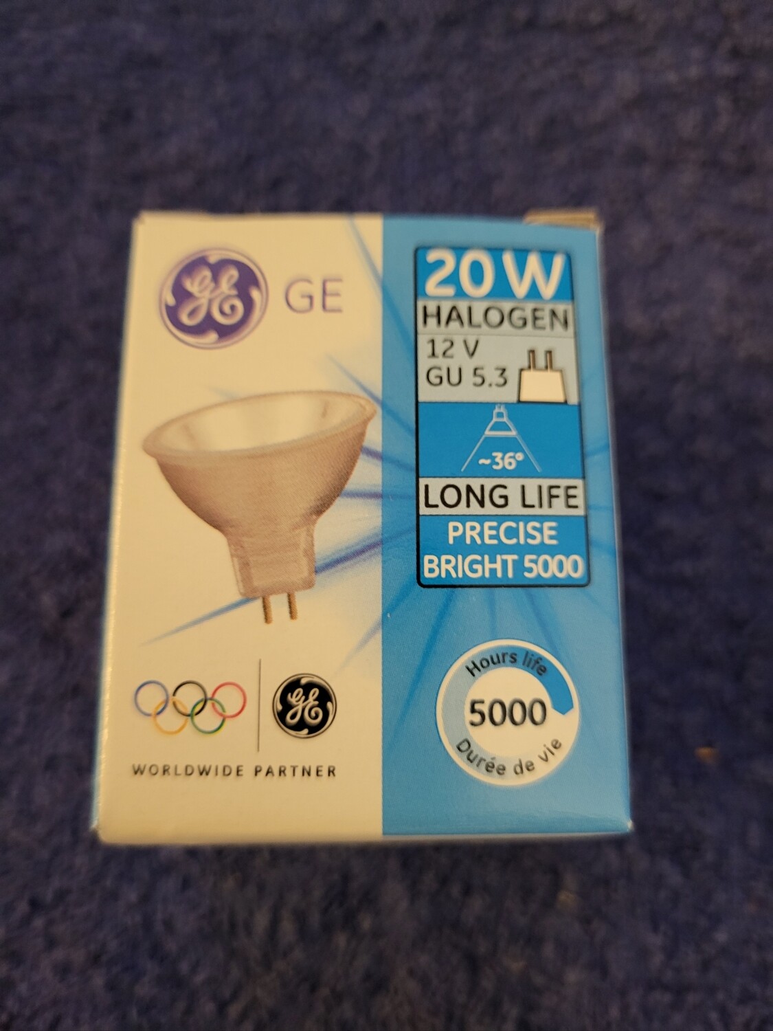 GENERAL ELECTRIC HALOGÈNE 12V 20W GU5.3 36°