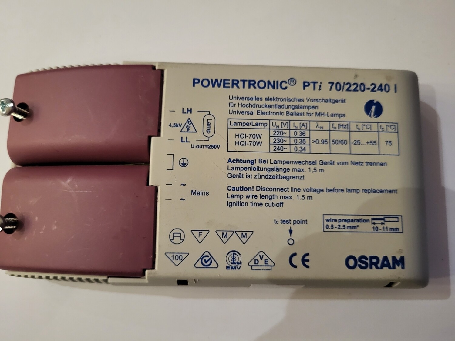 POWERTRONIC PTI 70/220-240 OSRAM