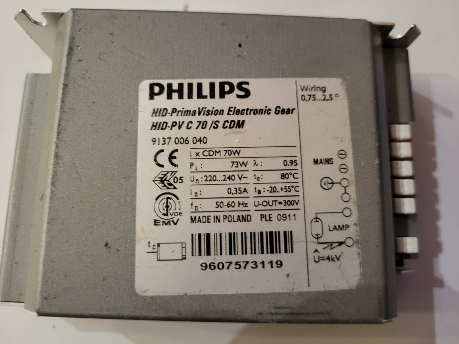 PHILIPS HID PRIMA VISION HID-PV C 70/S CDM