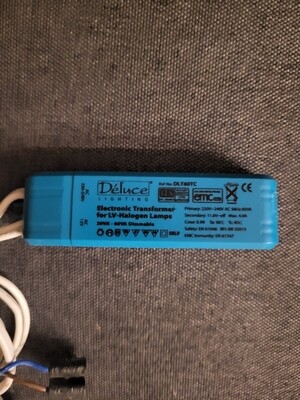 TRANSFORMATEUR DELUCE MODELE DLT60TC 20/60 ELECTRONIQUE  20-60 WATTS DIMMABLE