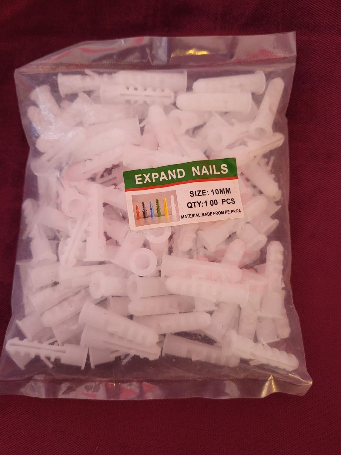 SACHET DE 100 CHEVILLES DIAMÈTRE 10