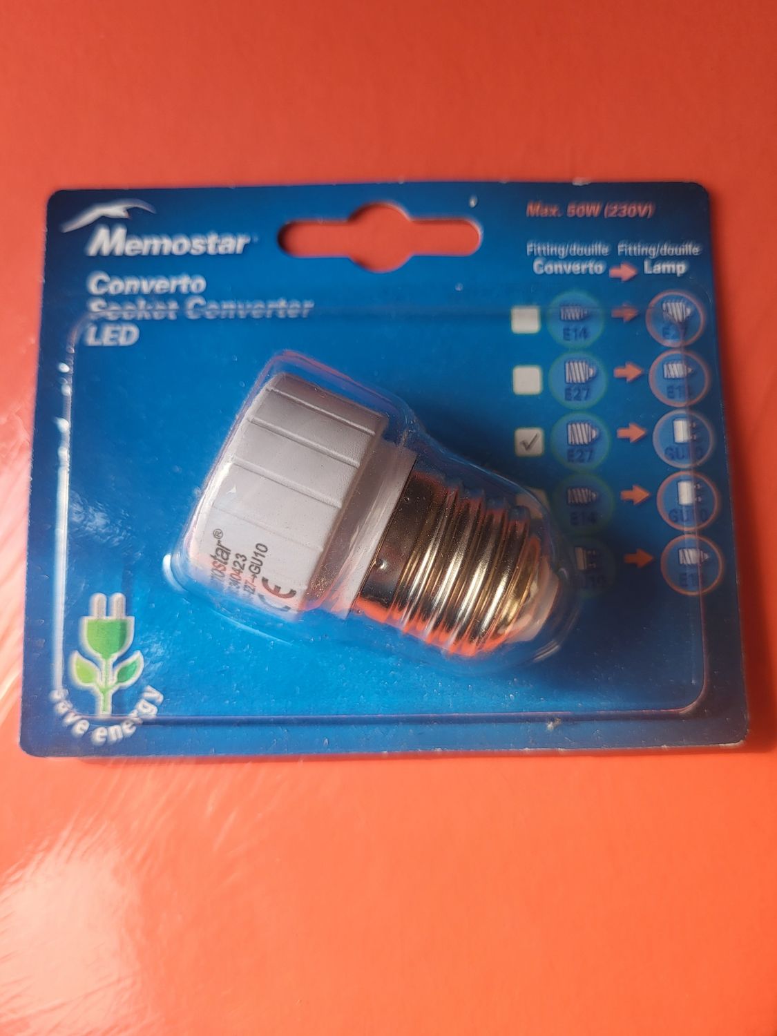CONVERTISSEUR DE CULOT E27 => GU10