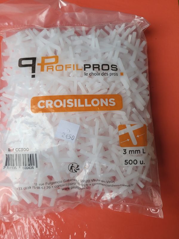 SACHET DE 500 CROISILLONS 3MM