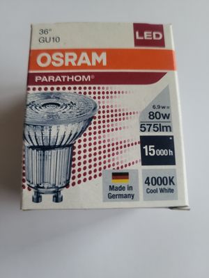 LED OSRAM PARATHOM GU10 6.9W= 80W 400K