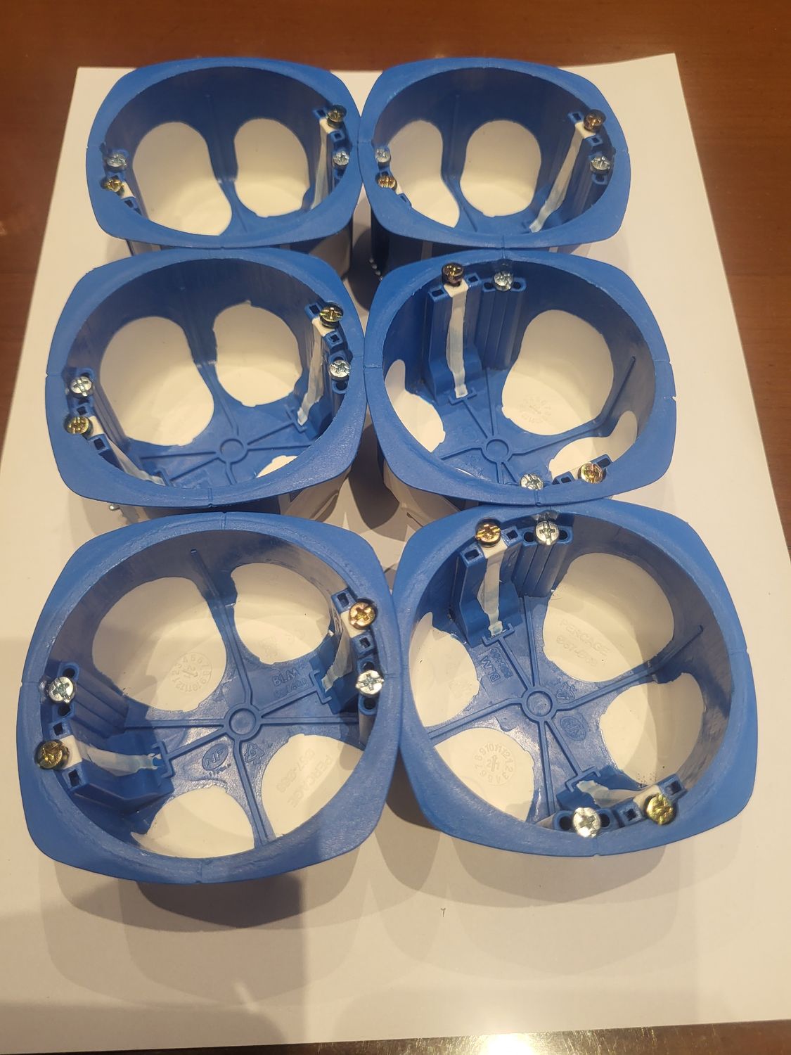 6 X POT D ENCASTREMENT 1 POSTE A GRIFFES  ETANCHE DIAMÈTRE 67MM PRODONDEUR 40MM
