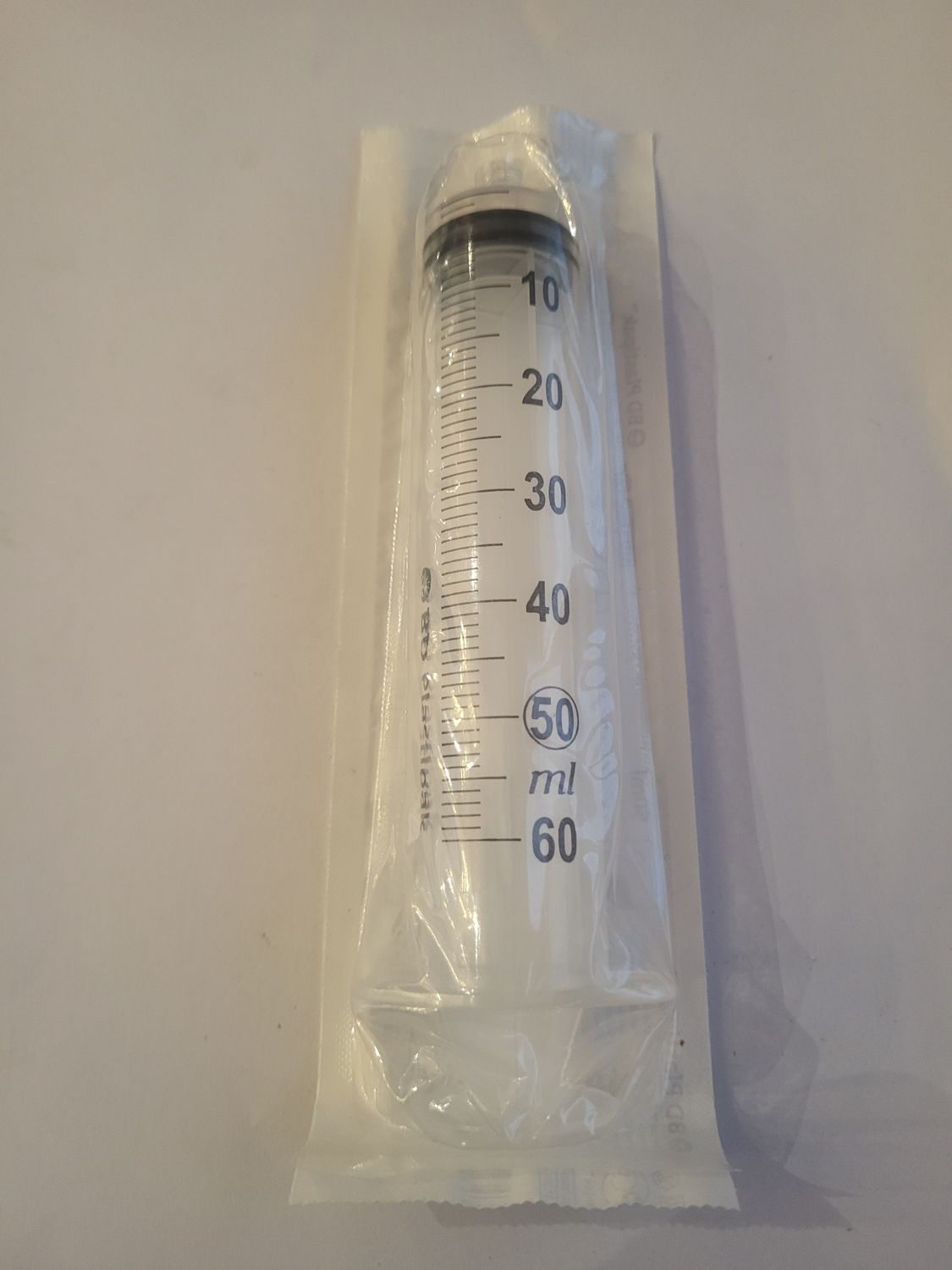 LOT DE 5 SERINGUES BD PLASTIPAK 50ML