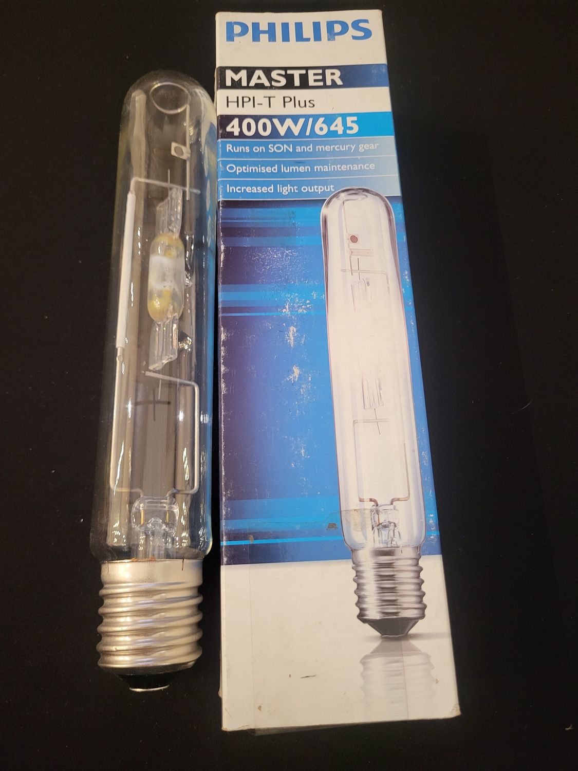 PHILIPS IODURE MÉTALLIQUE  HPI-T PLUS 400W/645 MASTER CULOT E40 TUBULAIRE 