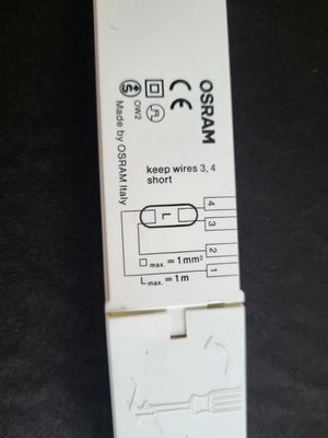 Ballast électronique Osram 8W - Référence 511153, Tension 230-240V, Neuf Sous Blister