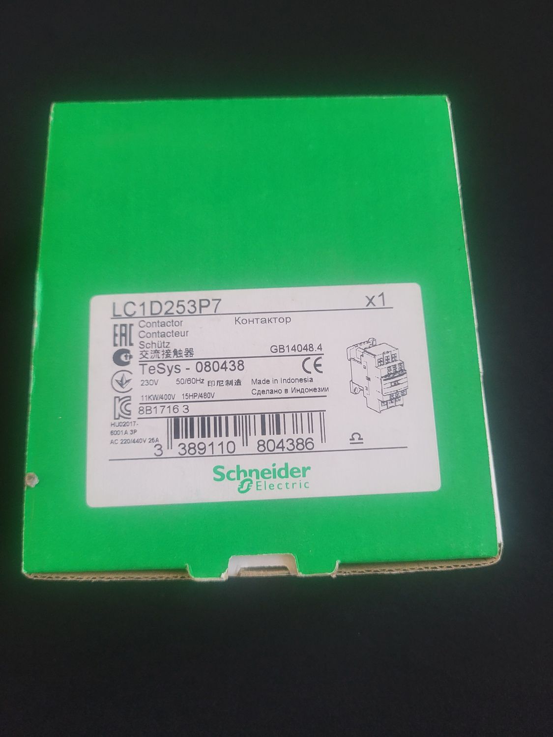 SCHNEIDER ELECTRIC LC1D253P7 CONTACTEUR