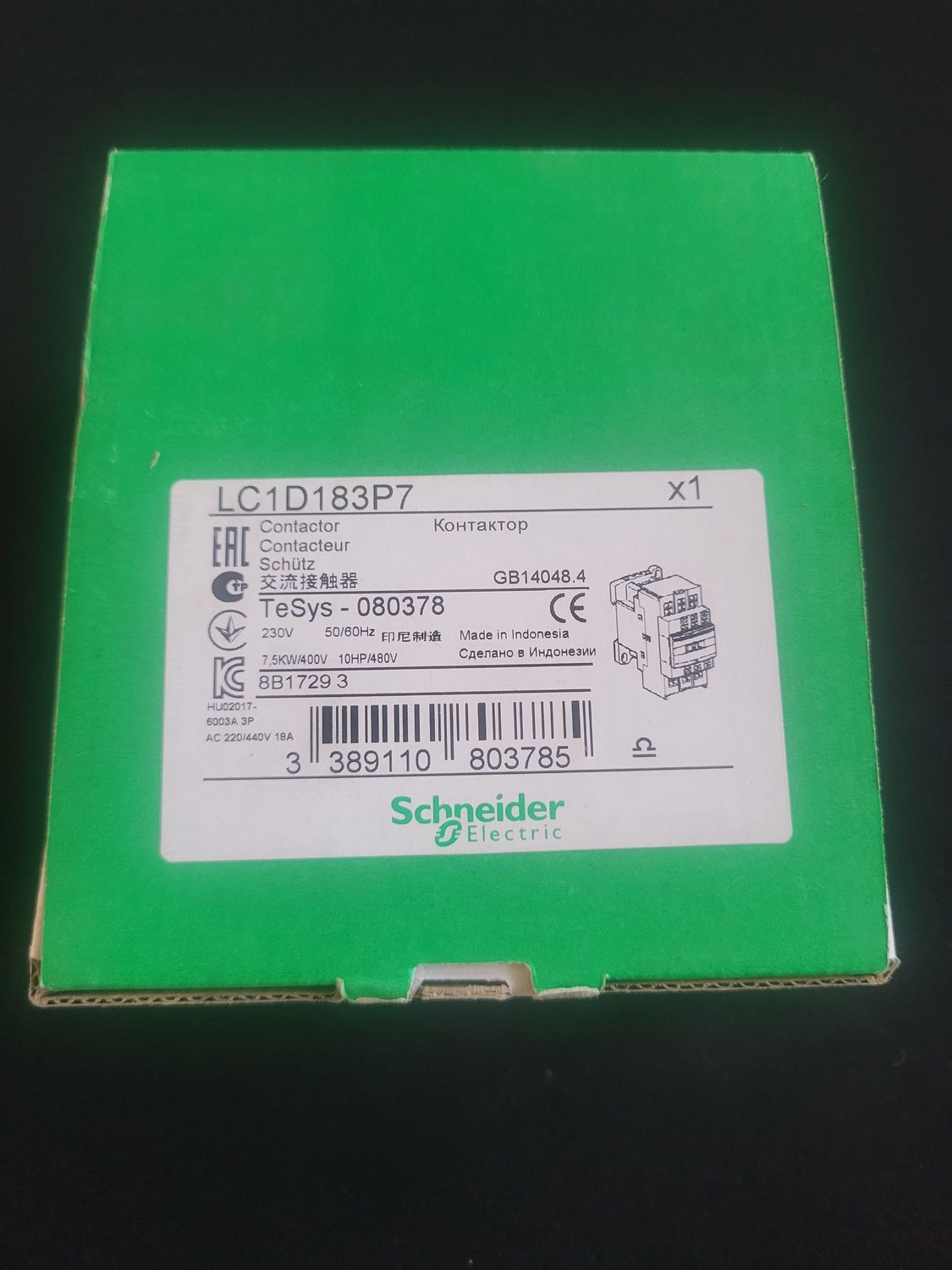 SCHNEIDER ELECTRIC LC1D183P7 CONTACTEUR