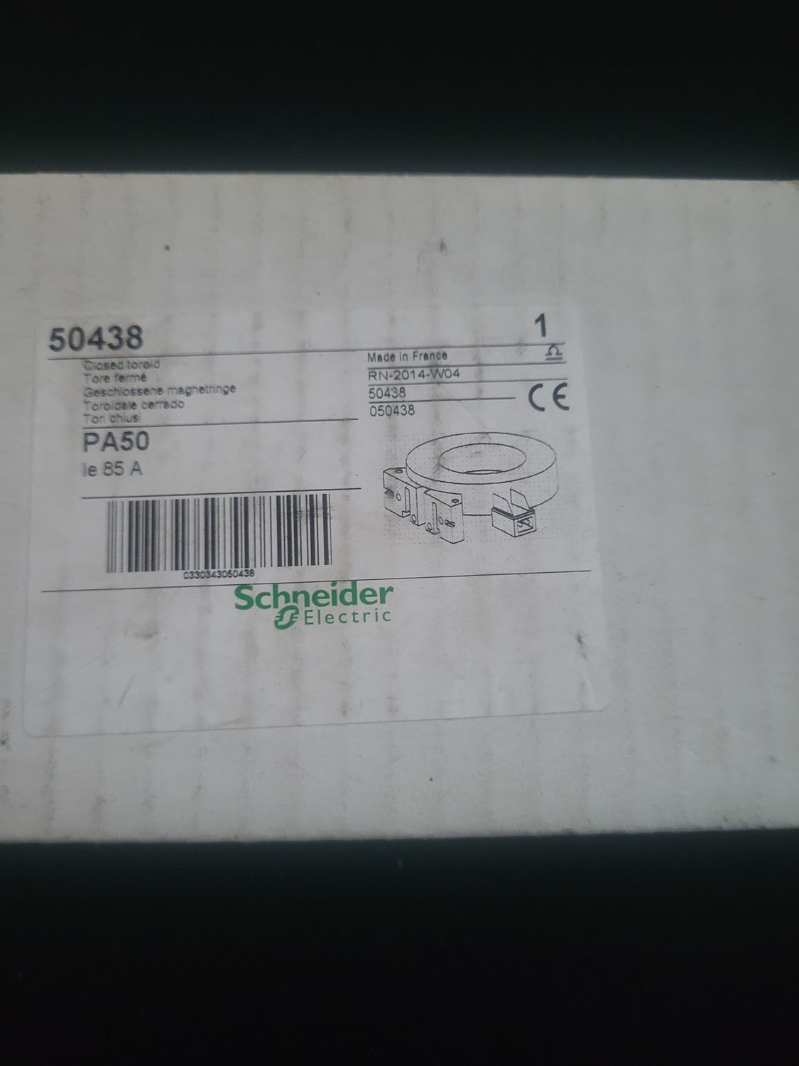 SCHNEIDER ELECTRIC 50438 TORE FERMÉ PA50 85A