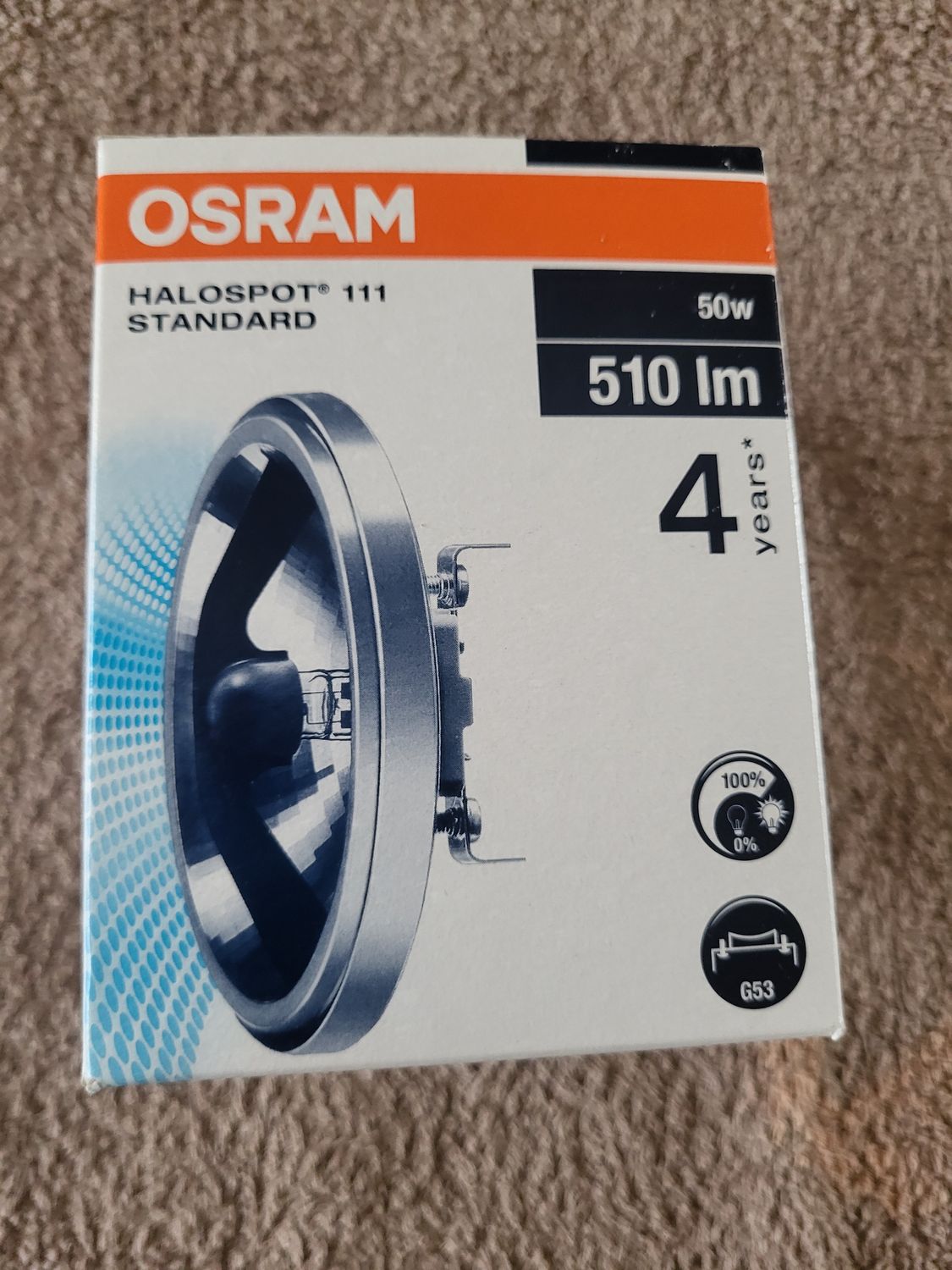 OSRAM HALOSPOT 111 50W 12V 6° G53 41835 SP