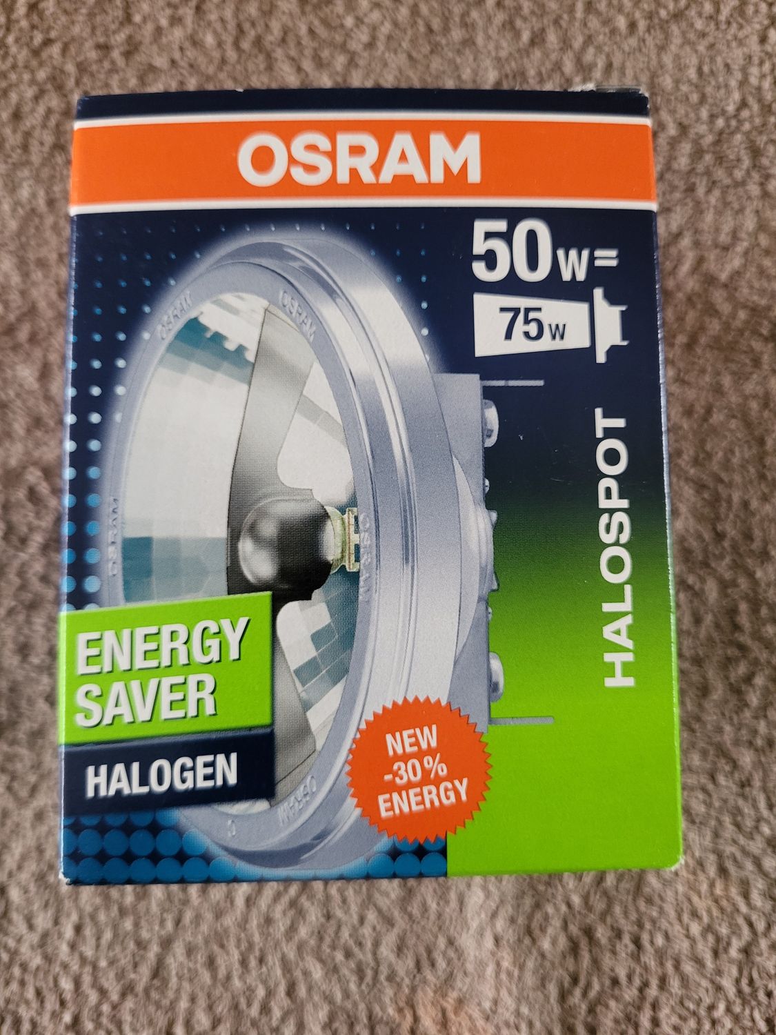 OSRAM HALOSPOT 111  48835 ES WFL 50W=75W 12V45° G53