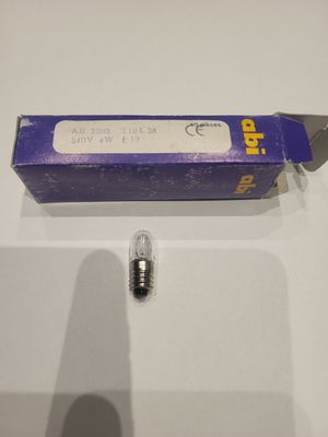 AMPOULE 240V 4W E10 TUBE 10X28mm