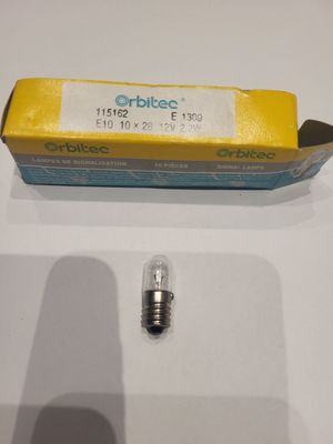 AMPOULE 10x28  12V 2,2W CULOT E10