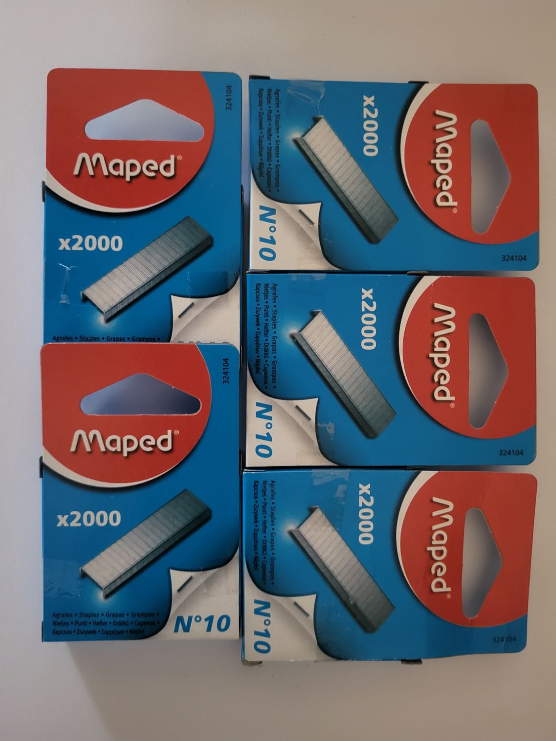 AGRAFES MAPPED N°10 LOT DE 5 BOITES DE 2000