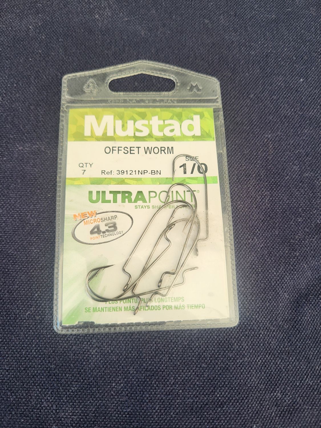 SACHET DE 7 HAMEÇONS MUSTAD SIZE 1/0