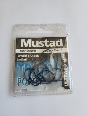 SACHET DE 10 HAMEÇONS MUSTAD TRUIT POWER SIZE 1