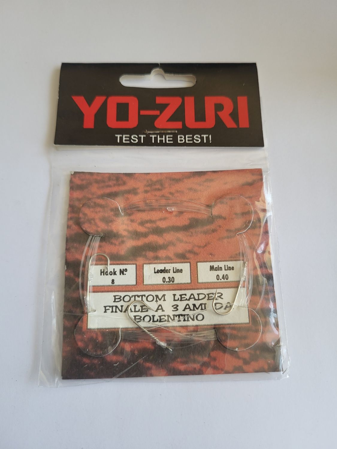 SACHET  YO-ZURI  1 BAS DE LIGNE ÉQUIPÉ DE 3 HAMEÇONS N°8