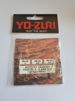 SACHET  YO-ZURI  1 BAS DE LIGNE ÉQUIPÉ DE 3 HAMEÇONS N°8