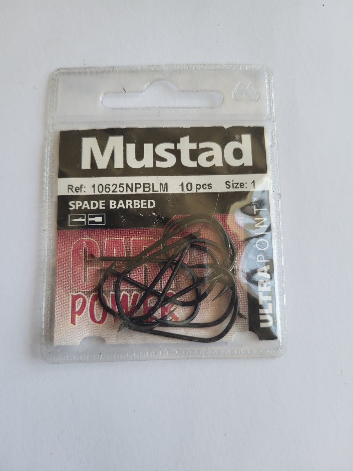 SACHET DE 10 HAMEÇONS MUSTAD CARP POWER SIZE 1