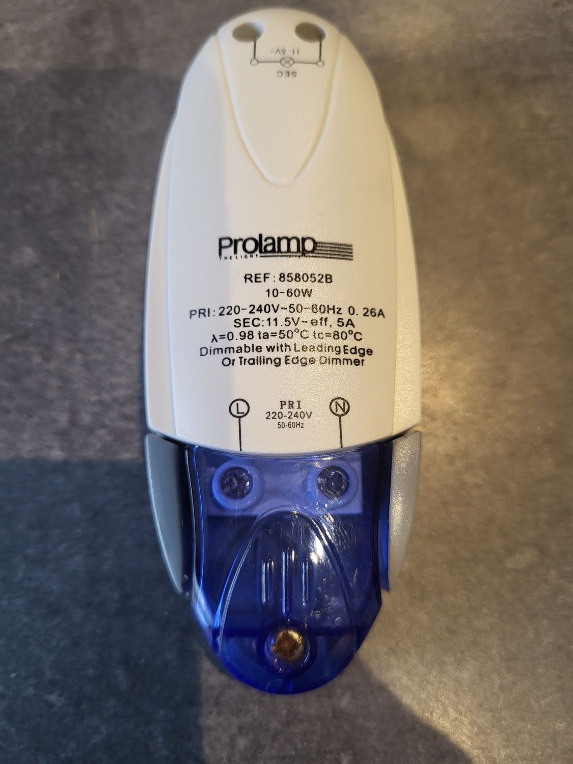 TRANSFORMATEUR PROLAMP REF 858052B