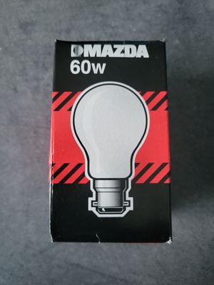 MAZDA 230V 60W B22 PERLE MAT