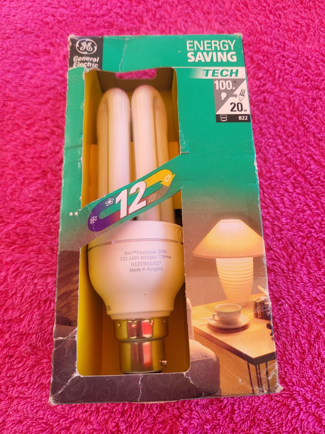 GÉNÉRAL ELECTRIC BIAX 20W=100W B22 2700K