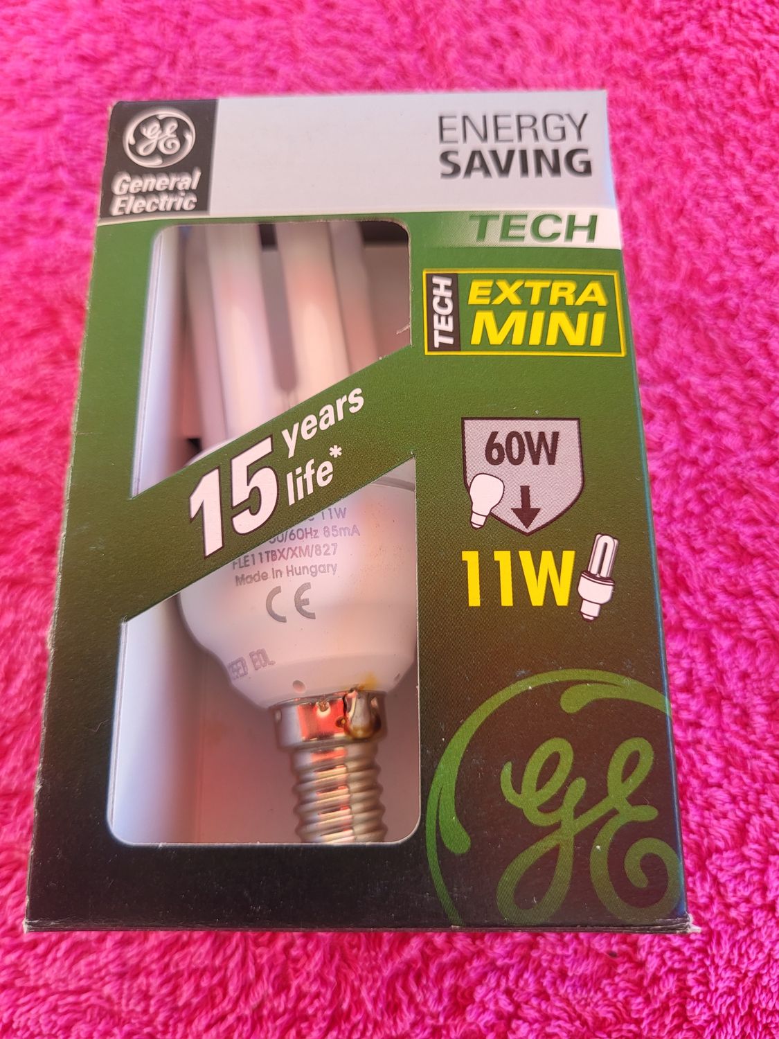 GÉNÉRAL ELECTRIC BIAX 11W=60W E14 2700K