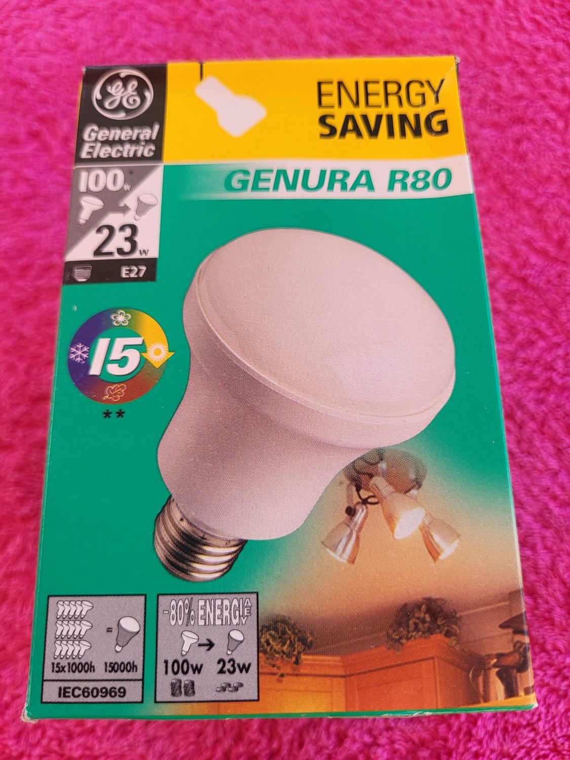 GÉNÉRAL ELECTRIC GENURA R80 E27 230V 100W=23W 2700K