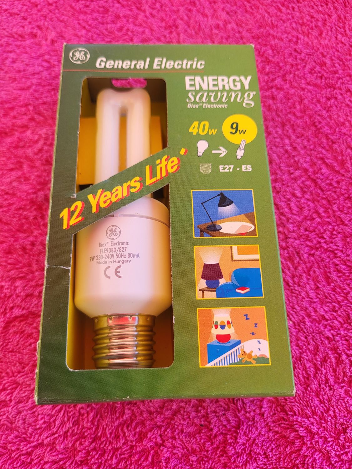 GÉNÉRAL ELECTRIC BIAX 9W=40W E27 2700K