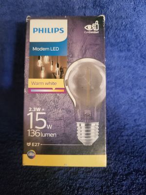 PHILIPS MODERN LED E27 2.3W =15W 136 LUMENS BLANC CHAUD