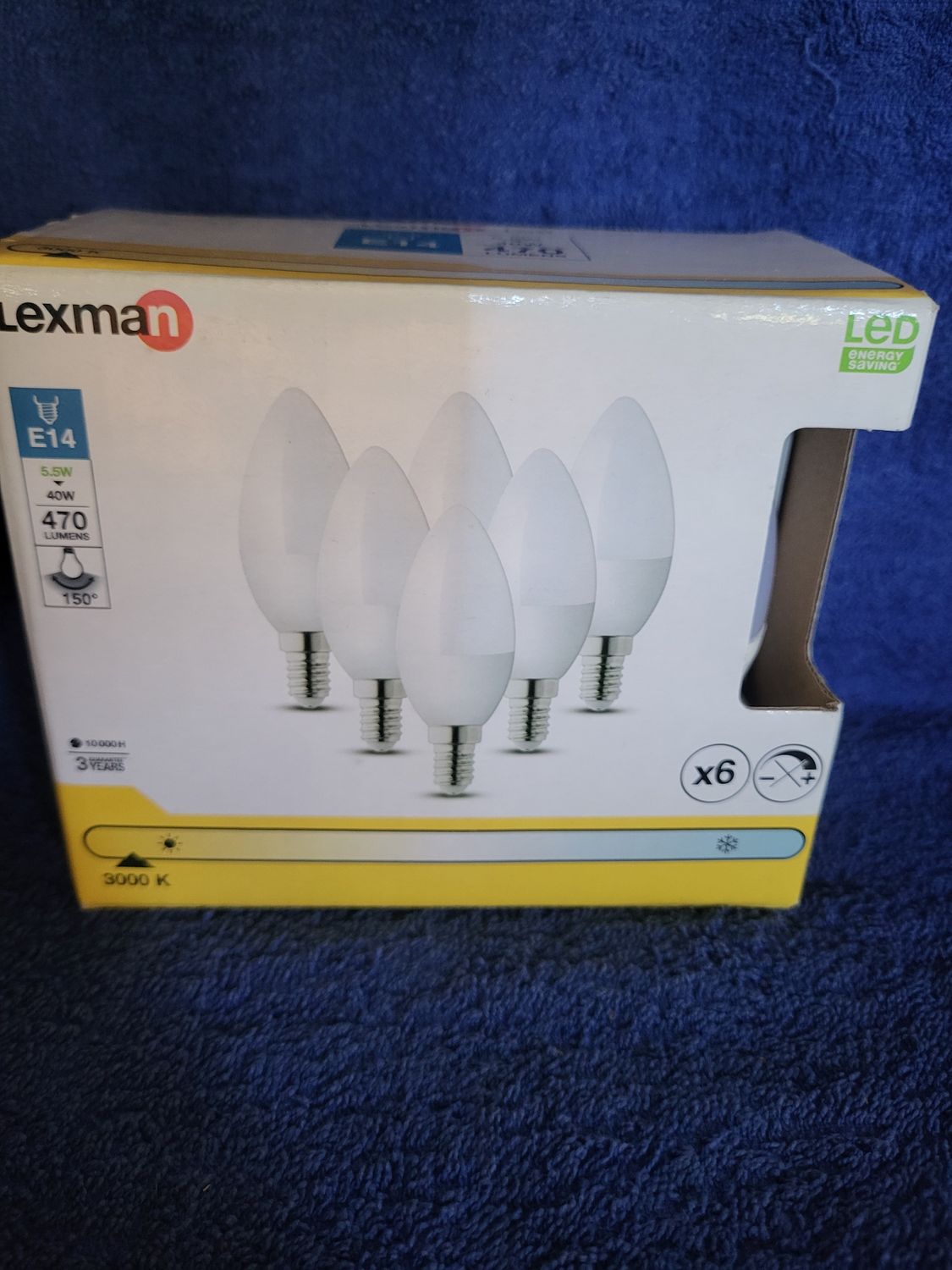 LEXMAN LED PACK DE 6 AMPOULES E14 5.5W = 40W 3000K 470 LUMENS LEXMAN LED PACK DE 6 AMPOULES E14 5.5W = 40W 3000K 470 LUMENS