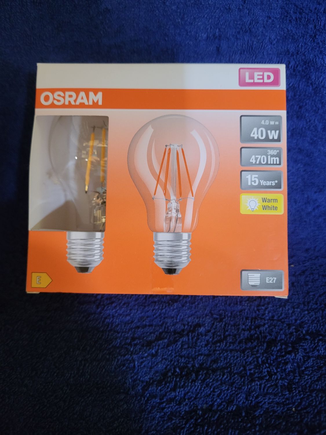 OSRAM LED STAR CLASSIC A40 E27 4W=40W 470 LUMENS 2700K PACK DE 2 OSRAM LED STAR CLASSIC A40 E27 4W=40W 470 LUMENS 2700K PACK DE 2