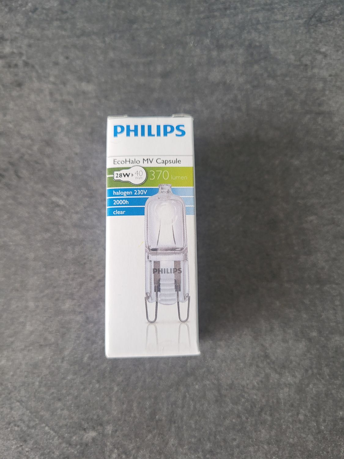 PHILIPS ECOHALO MV CAPSULE 230V 28W=40W 370 LUMENS G9