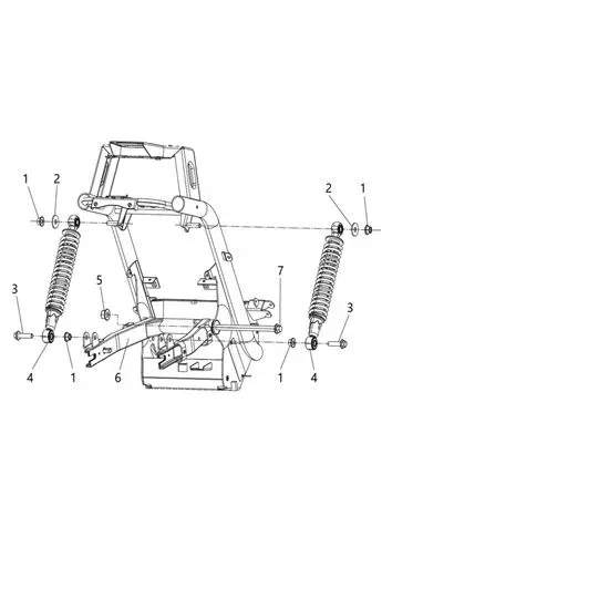 6 - Bras oscillant arrière Q195 L270mm l200mm trou 12
