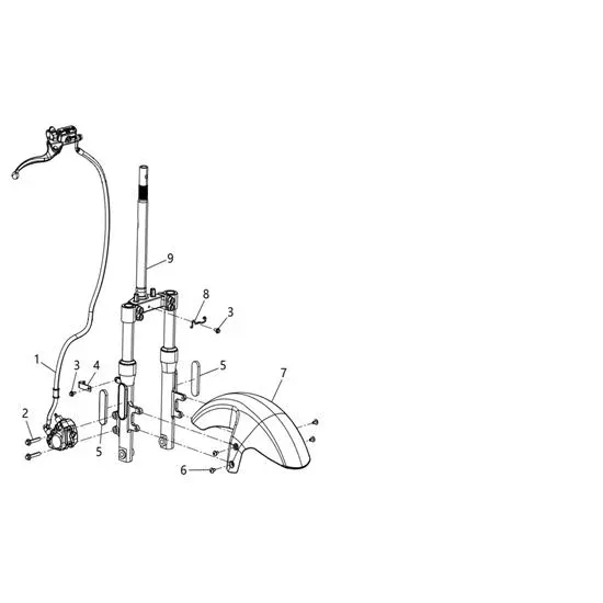 Ensemble de fourche avant