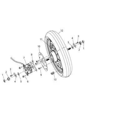 10 Disque de frein arrière 180x58x3.5mm