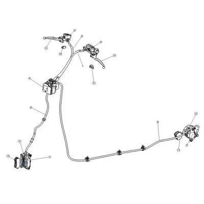 8 - Flexible de frein ABS-étrier de frein arrière