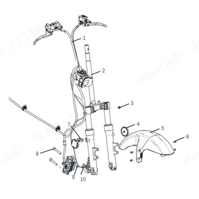2 - Ensemble de fourche avant