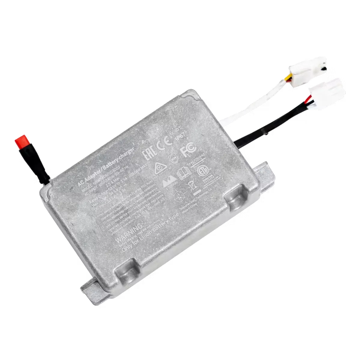 Chargeur Interne 54.6V 1.3A pour Ninebot MAX G3 Chargeur interne Ninebot MAX G3 d’origine 54.6V 1.3A pour batterie trottinette